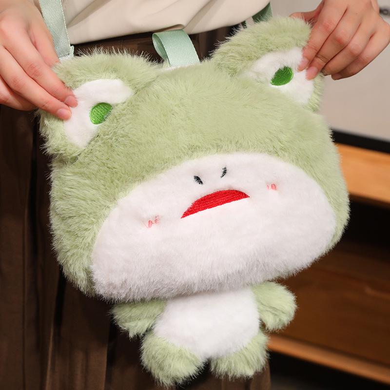 

Frog head shoulder crossbody bag 27cm зелёный