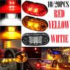 10X LED Side Marker Amber Red Lights Clearance Light Truck Trailer RV US EOA