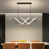Nordic Modern Geometric Long Stripe Home Kitchen Ceiling Chandelier Simple Living Room Creative Personality Bar Chandelier