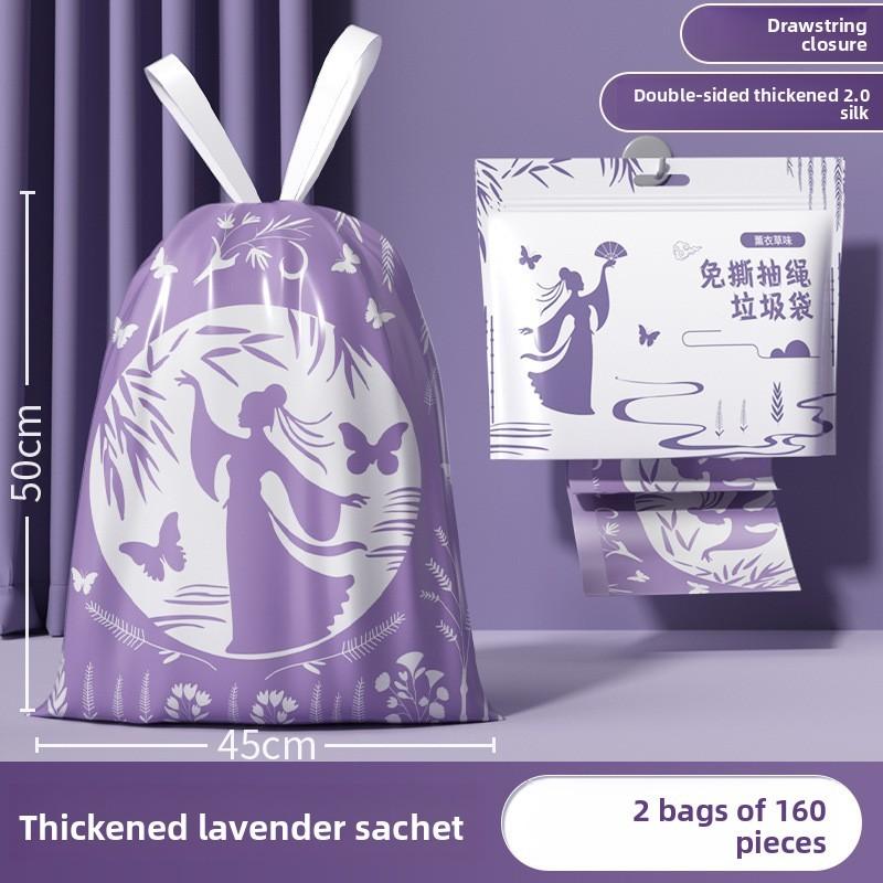 Haushalts-Müllbeutel mit Kordelzug, Lavendelduft, dicker Kunststoff, für Küche und Wohnheim