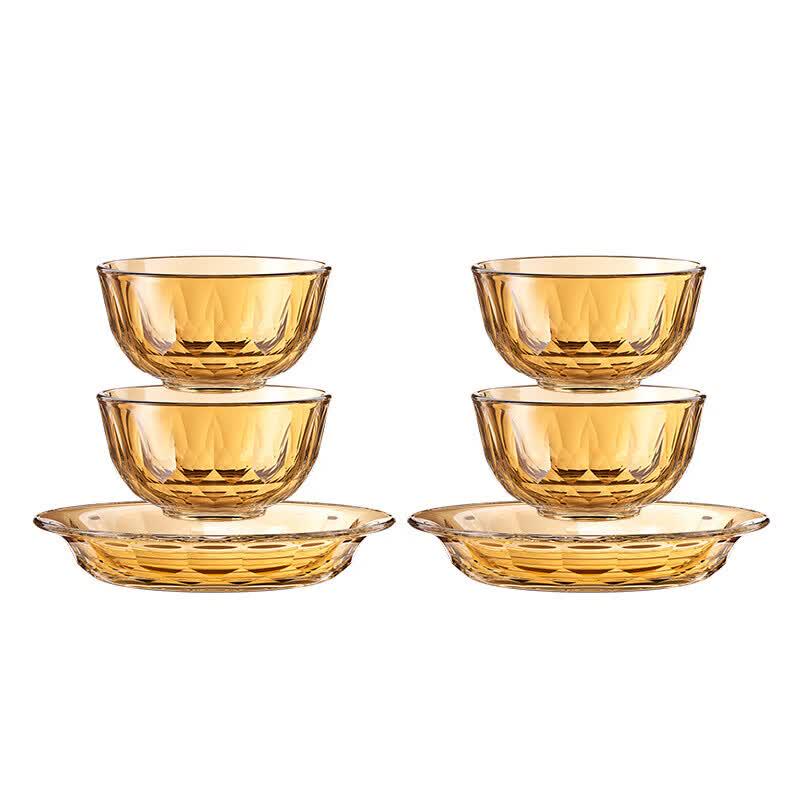 LocknLock Crystal Amber Glass Food Container Set