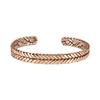 Women's Tricolor Magnetic Energy Bracelet: Wheat/Silver/Copper Adjustable Pure Copper Design