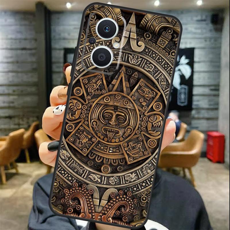 Mayan Calendar Case For OPPO Reno 11 11F 13 12 F 8T 7 8 10 Pro OPPO Find X8 X6 Pro X3 X5 Lite Cover Coque