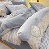 Bedding Four-piece Set Printed Skin-friendly Water Wash Sheets Quilt Cover Pillowcase Set