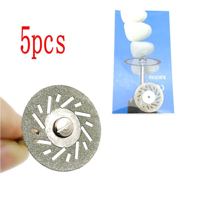 5 buc/set dentară ultra-subțire cu două fețe nisip porțelan disc de tăiere cu diamante dorn pentru disc diamantat instrumente de lustruit pentru stomatologie