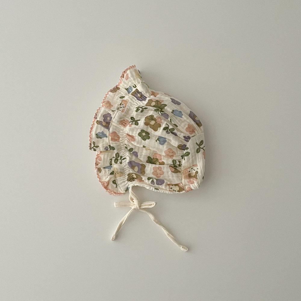 

Dot Flower Printed Palace Hat Breathable Beanie Hat Fashion Princess Cap Photography Prop 10