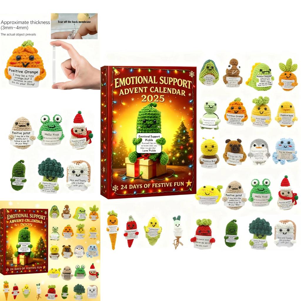 Emotional Support Weihnachts-Countdown-Kalender Spielzeug mit gewebtem Material für Familien- und Kinderspaß