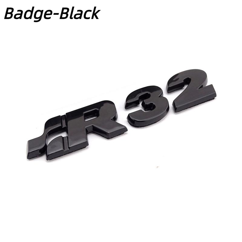

For Golf Passat Corrado Auto Badges R32 Outlet Chrome Car Front Grill Rear Trunk Badge Logo Emblems Badge чёрный
