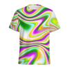 Unisex Abstract Colorful Liquid Trippy Pattern T Shirt For Women Summer Casual Round Neck Short Sleeve Tees Women Tops 3d Printed T-Shirt