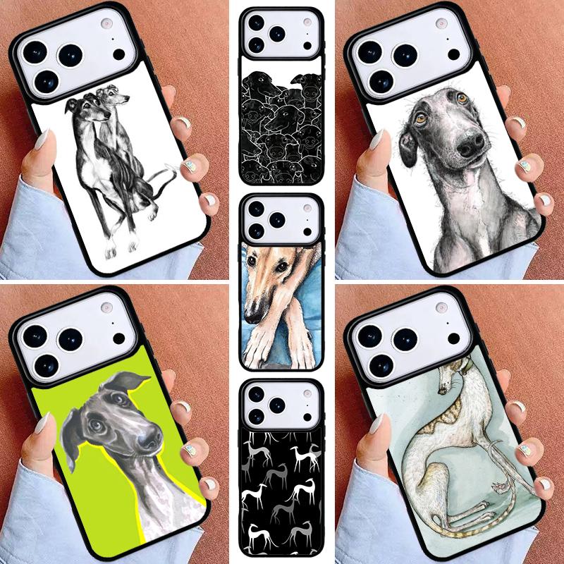 Galgo Greyhound Dog Phone Case for iPhone 16e 15 14 13 12 17 Pro Max Plus Air 17pro Cover Coque
