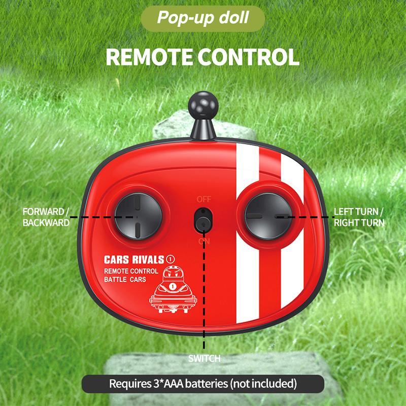Rc Toy 2.4G Super Battle Bumper Car Pop-Up Doll Crash Bounce Ejection Light Children'S Remote Control Toys Gift For Parenting