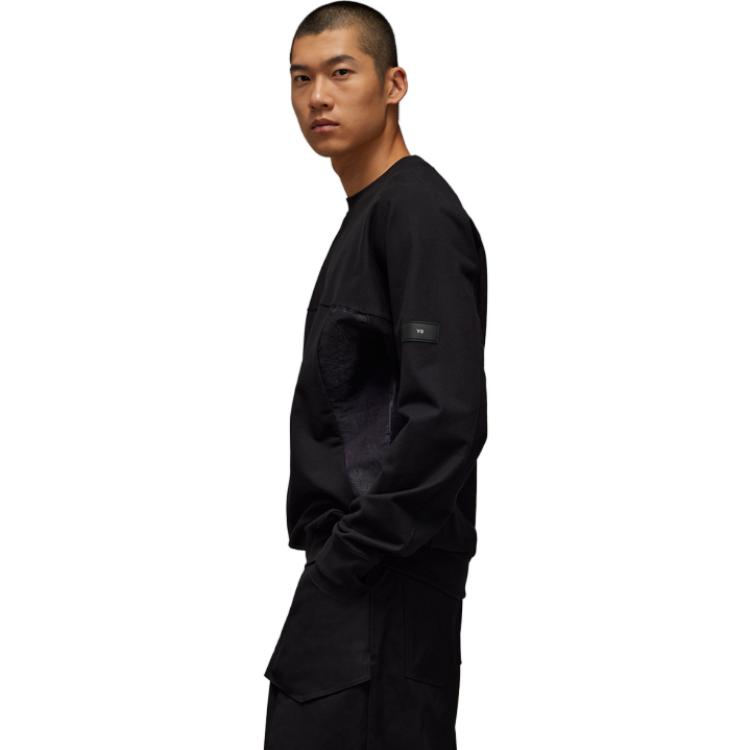 Y-3 Sweatshirts Unisex Black Crew Neck Moderate Regular IL3070