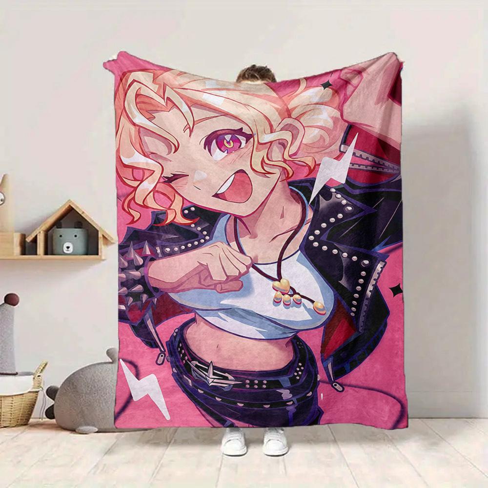 1pc Rock Fashion Blanket Soft All Season Throw with Vibrant Design, Perfect for Home, Travel, and Gifts, Ideal for Naps and Camping