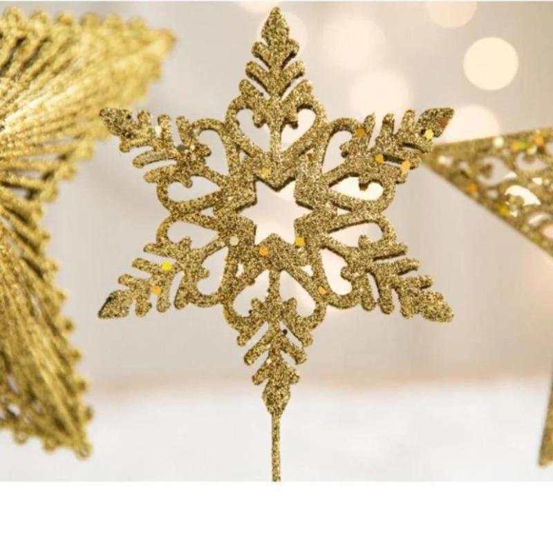 Christmas Tree Top Star Iron Decoration Pentagram Christmas Sequin Star Decoration Hanging Decoration Christmas Decor Ornaments