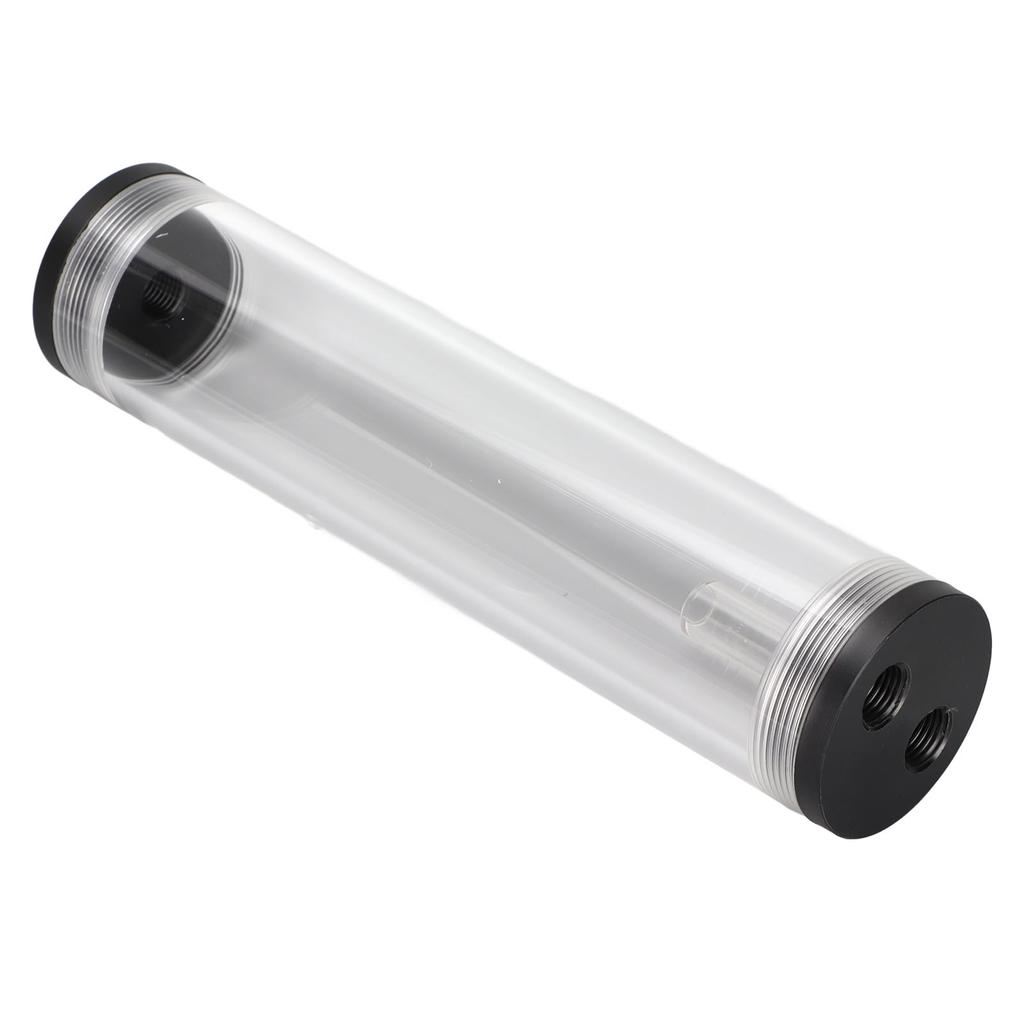 Water Cooling Reservoir 210mm 8.3in Length Acrylic Plastic Material 3 Holes G1 4in Thread Low Noise PC Cooling Tank