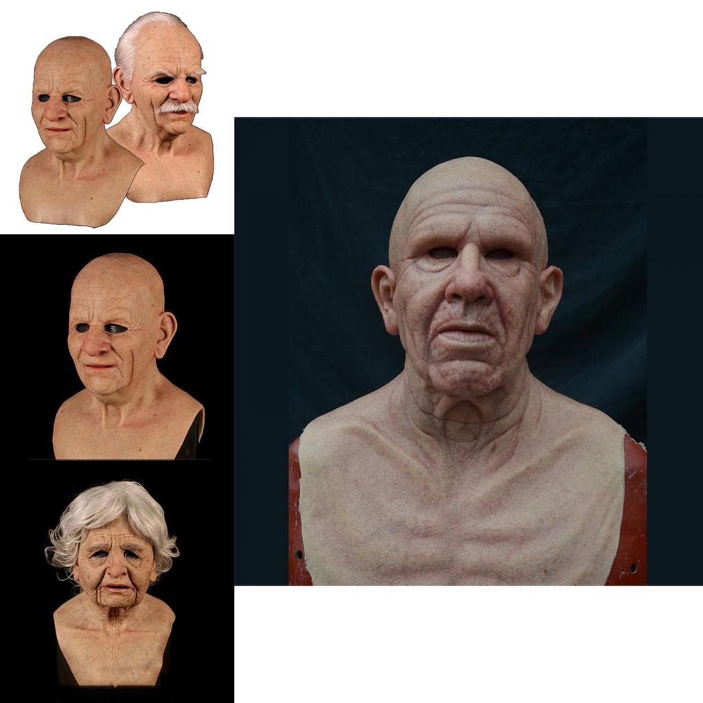 Realistische Latex Alte Mann Gesichtsmaske für Kostümparty Cosplay Kostüm Halloween Hochwertiges Material