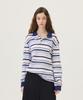 Grain Stripe Pique Shirt (Blue)