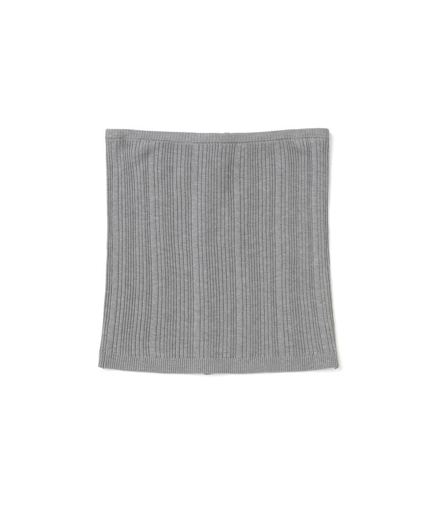 MILLO WOMEN Ribbed Layered Knit Top [Melange Gray]