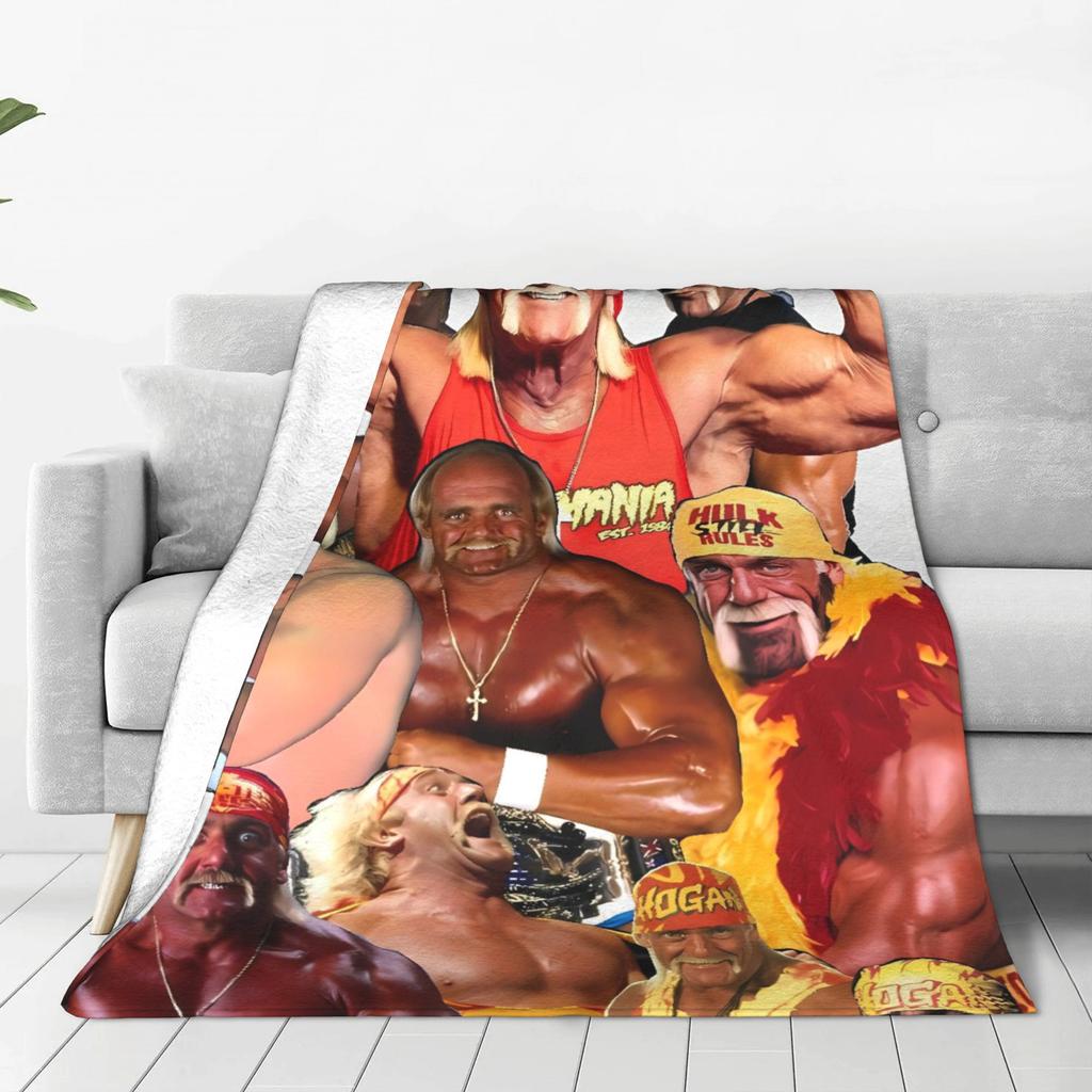 Hulk Hogan American Pro Wrestling Legend Blanket Quality Soft Warm Girls Boys Couch Chair Sofa Bed Print Bedspread