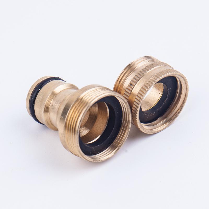 Basin Connector M22 Brass Male/Female Adapter Set for Washing Machine Faucet (2-Piece)
