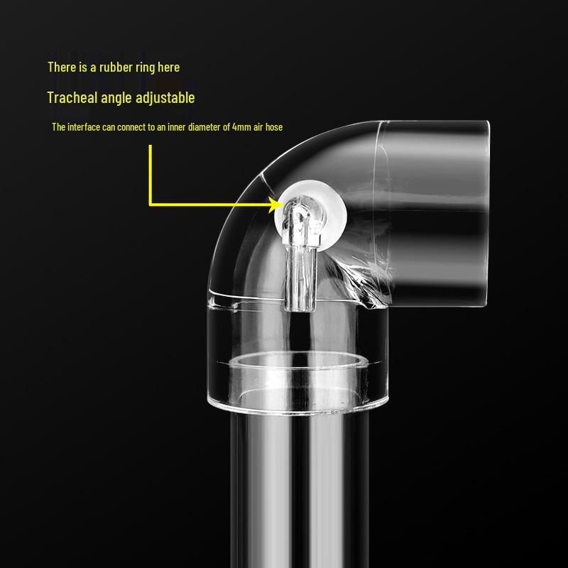 Transparent Anti-Siphon Elbow Pipe Fittings for Fish Tanks - Waterproof, Anti-Backflow, and Anti-Suction Filters
