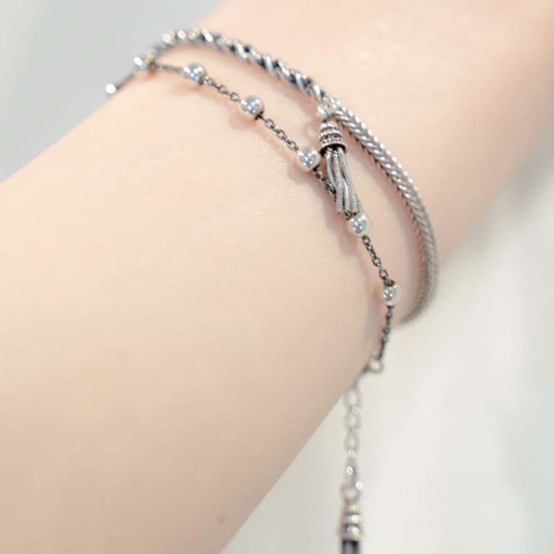 HARANG HR 116B_Tassel Ball Chain Bracelet
