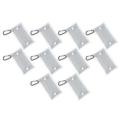 HAMILO Boîtier Transparent, Porte-Monnaie, Pochette Transparente avec Mousqueton, Lot de 10 Pièces
