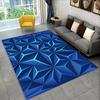3D Geometric Illusion Area Rug Abstract Modern Carpet for Living Room Bedroom Kids Play Room Non-Slip Floor Mat
