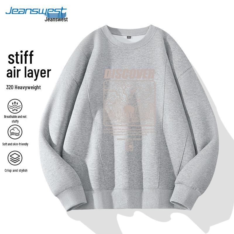 

JEANSWEST Men s Linear Landscape Graphic Crewneck Sweatshirt 4XL