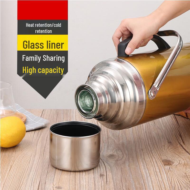 Dirain vakuumtermos i rostfritt stål med glasinsats