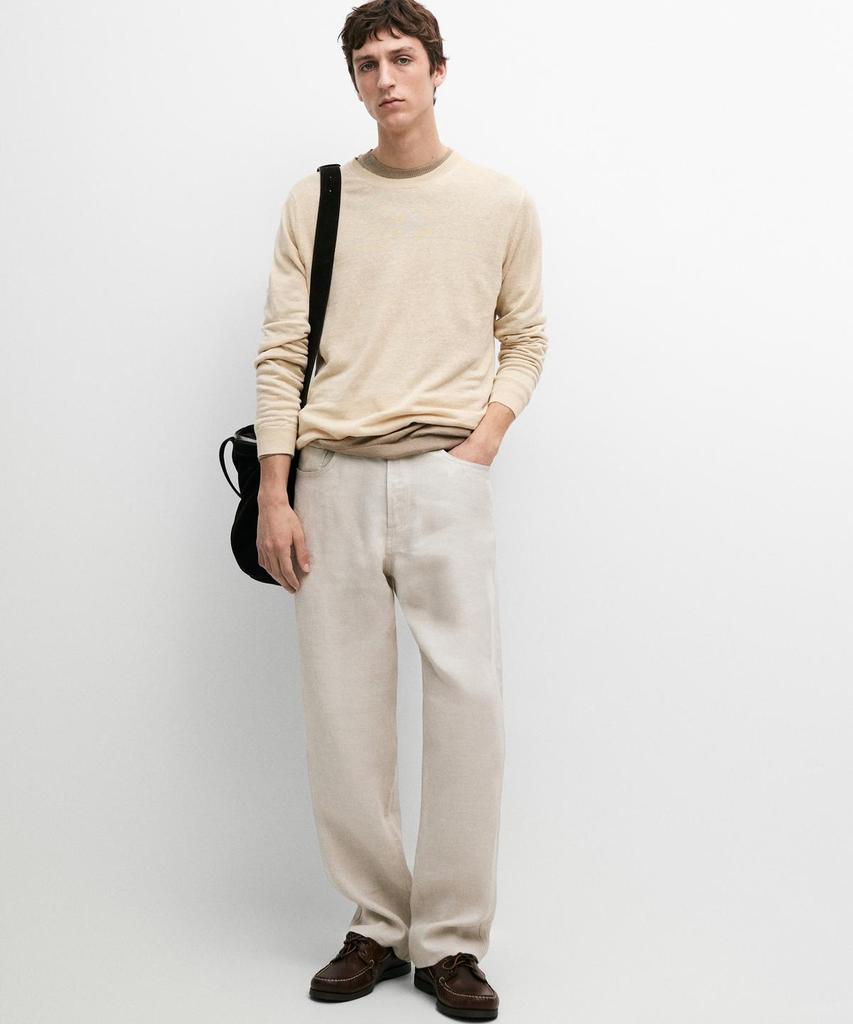 Masimodutti Linen Round Neck Knit