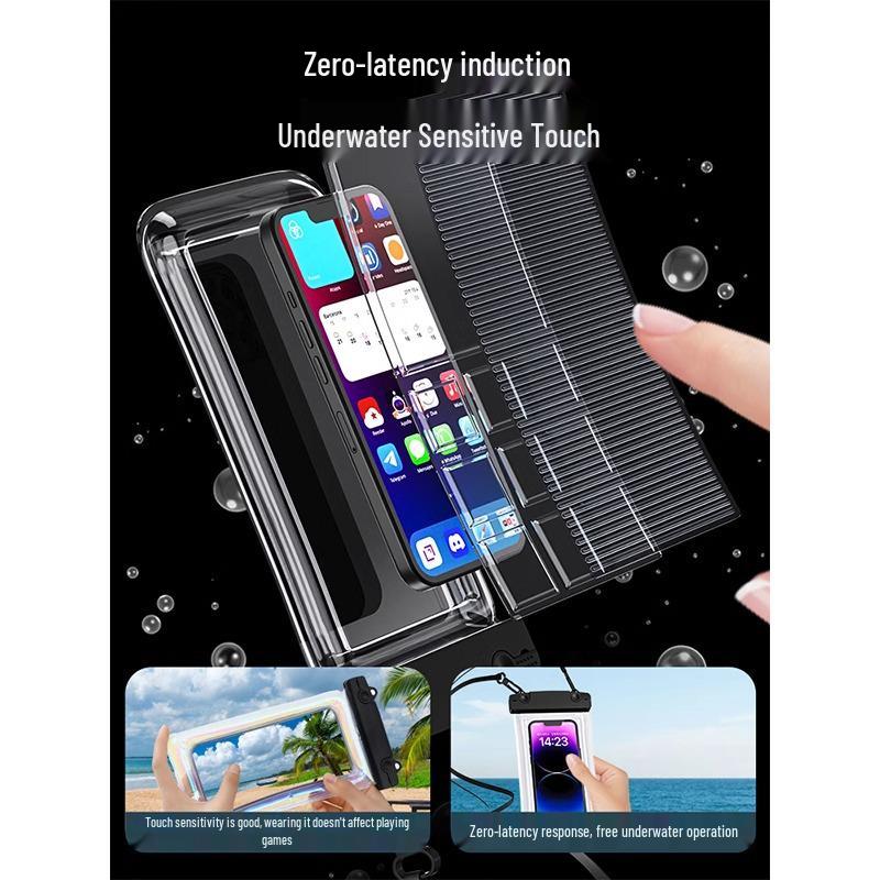Waterproof Phone Pouch with Touch Screen & Neck Strap for Swimming, Rafting, and Rain - Take Pictures Underwater