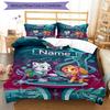 3pcs Duvet Cover Set (1*Duvet Cover + 2*Pillowcase, Without Core), Custom Name PAW Patrol Pattern Bedding Set, Home Bedroom Decor Gift