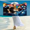 1pc Wednesday (9) Beach Towel, Comfortable and Thick, and Swimming/Bath/Picnic/Camping Towel, Suitable for Seaside Beaches