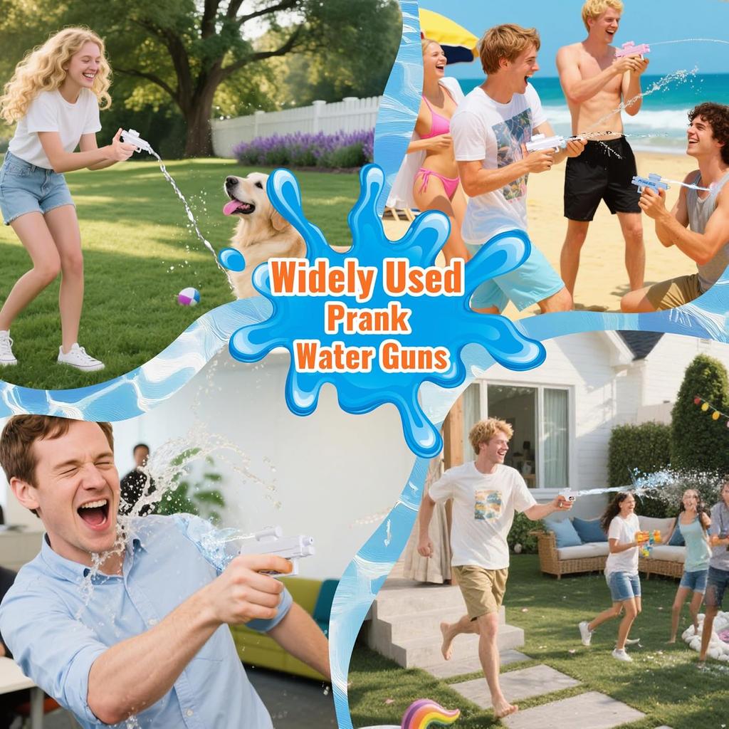 2-Way Water Gun Prank Water Blaster Plaything Stress Ease Small Pistol Game Summer Outdoor Beach Pool Water Fight Plaything For Kids Adult