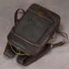 Vintage Men's Crazy Horse Leather Backpack Genuine Leather Retro Rucksack Large Classic Travel Backpack Big Laptop Computer Bag