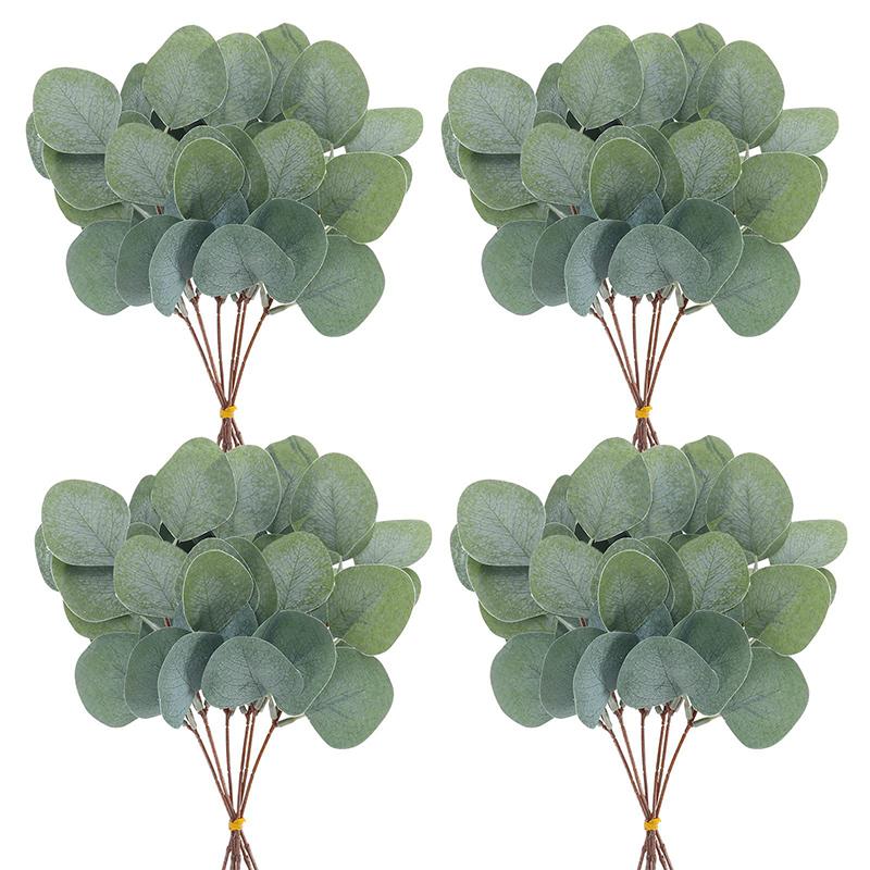 5/10/15Pcs Artificial Eucalyptus Leaves Bouquet Stems Leaf Picks Plant Fake Flowers for Home Decor Wedding DIY Floral Decoration