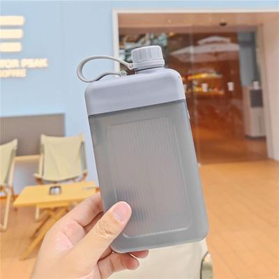 450ML Portable Sports BPA Free Juice Cup Flat Water Bottle Drink Bottle Plastic