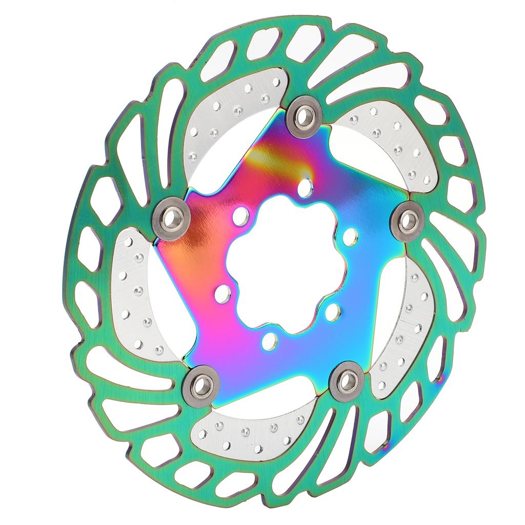 Mountain Bike Plated Cooling Disc Brake Rotor 6 Nails Cycling Accessories(140mm 5.5in )