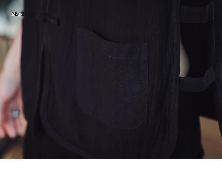 Men's Retro Linen-Cotton Sleeveless Waistcoat - Chinese Style Buttoned Vest