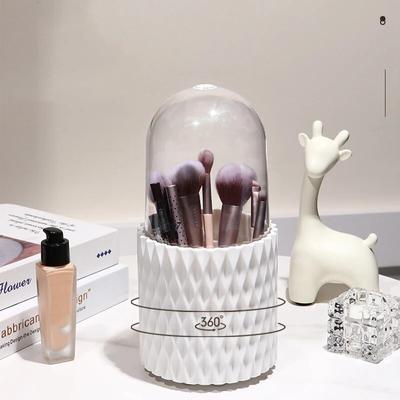 1 Pcs Rotating Makeup Brush Storage Box Portable Multifunctional Dust Dense Desktop Organizer Lipstick Cosmetic Holder