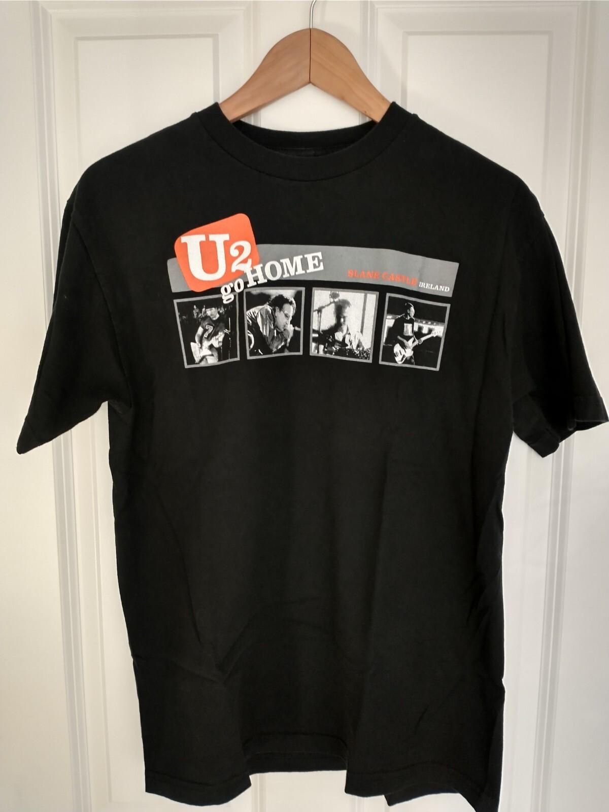 Vintage U2 Go Home Slane Castle Ireland T-shirt Size Medium L