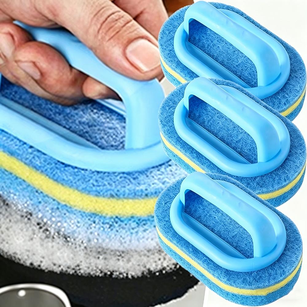 Cleaning Brush with Handle Kitchen Sponge Wipe Thickening Bathroom Tile Cleaning Sponge Household Stain Removal Clean Tools