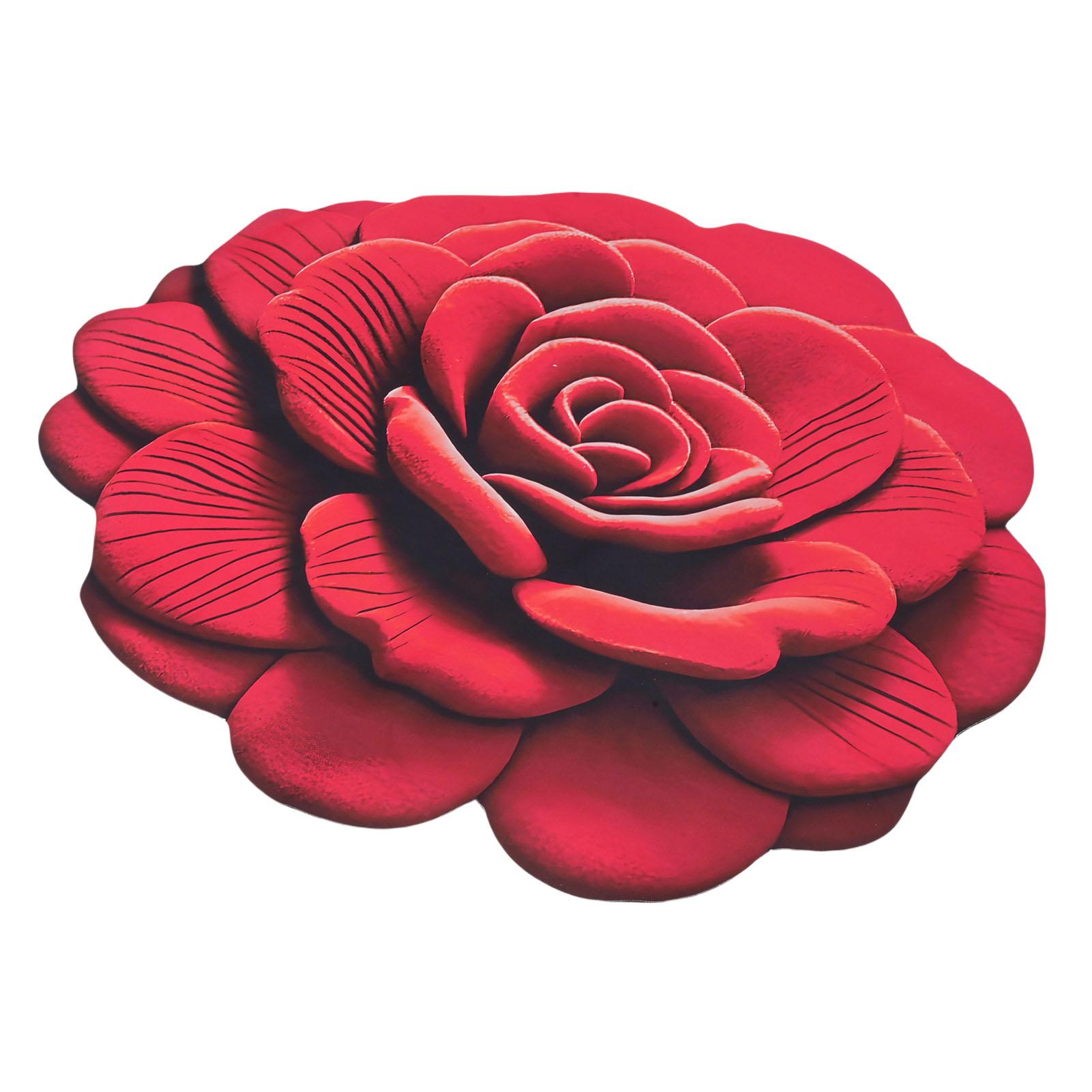 Floral Plush Diatomaceous Floor Mat 3D   Pattern Anti Slip Absorbent Mat Comfortable Blanket for Bedroom