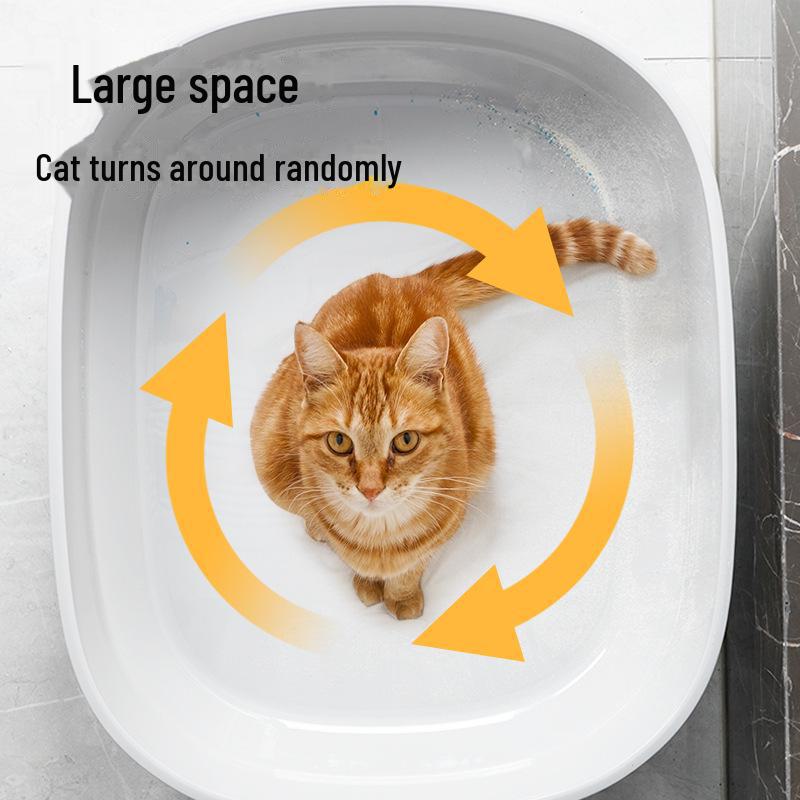 Foldable Fully Enclosed Large Cat Litter Box with Front Entry