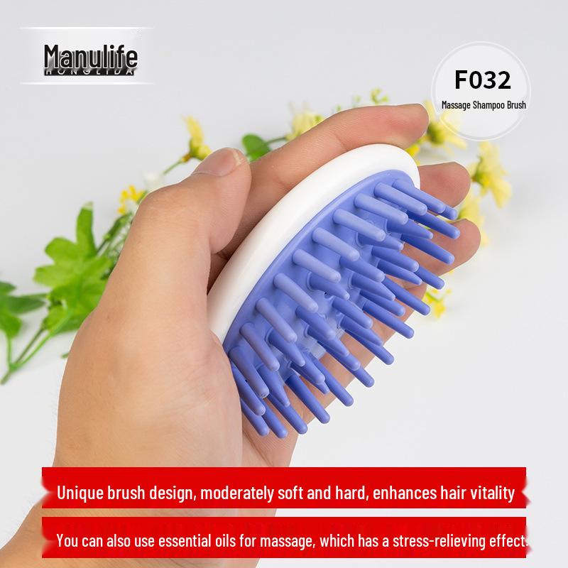 Silicone Scalp Massager Shampoo Brush - Soft Adult Head Scratcher & Cleaning Comb