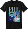 Men's Phil Dunphy Homage T Shirt Tee Funny TV Show Retro 90's Vintage Tee Unisex Tee Black