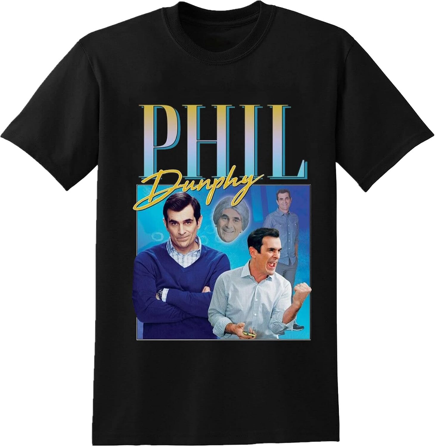 Men s Phil Dunphy Homage T Shirt Tee Funny TV Show Retro 90 s Vintage Tee Unisex Tee Black 3XL чёрный