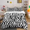 Zebra Stripe Print Bedding Set Bedding Set (1 Duvet Cover, 2 Pillowcases, Duvet Not Included)