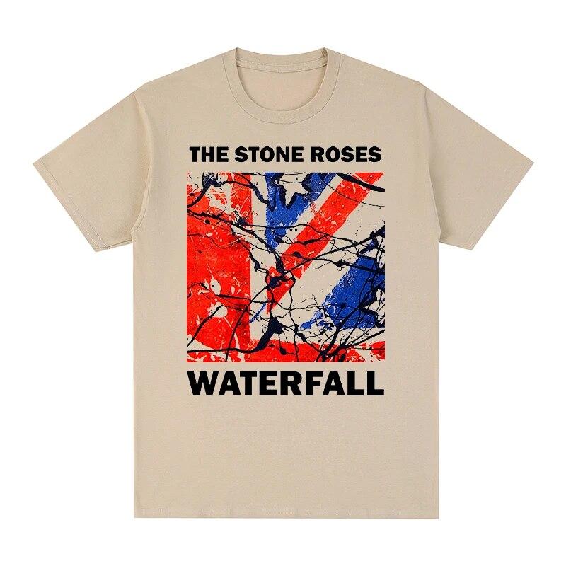 the stone roses waterfull T-shirt Cotton Unisex T shirt New TEE TSHIRT Womens Tops